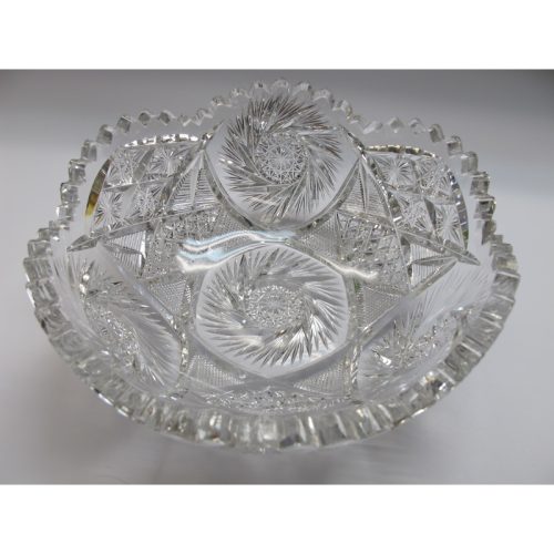 ABP Hand Cut glass bowl BUZZSTAR Antique