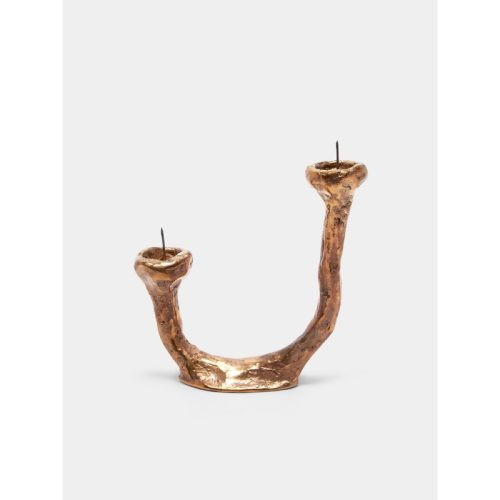 Alga Hand-Cast Bronze Candle Holder