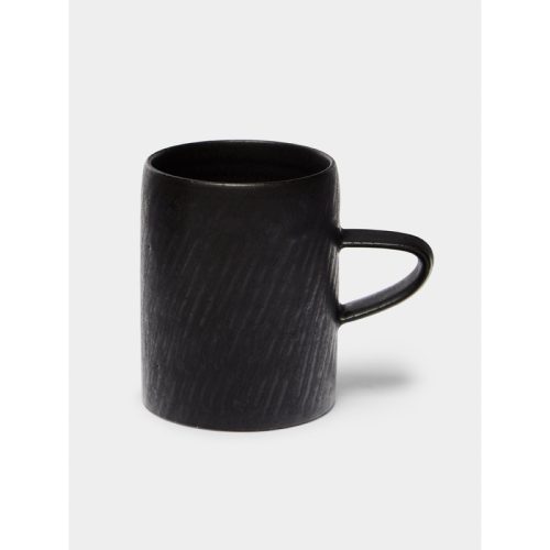 Black Clay Medium Mugs (Set of 4)