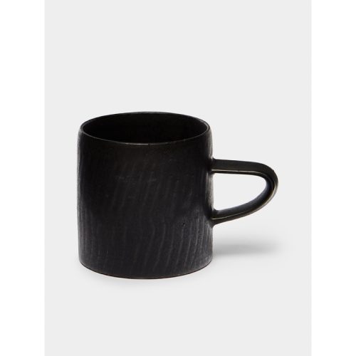 Black Clay Small Mugs (Set of 4)