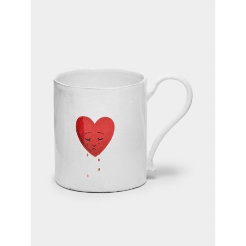 Crying Heart Hand-Glazed Ceramic Mug