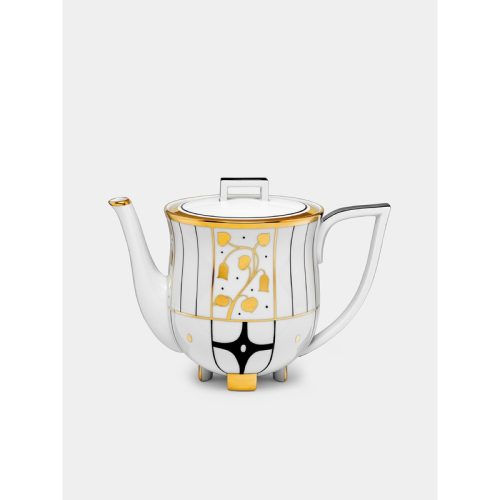 Dco Vienne Hand-Painted Porcelain Coffee Pot