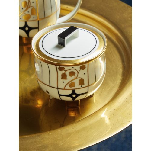 Dco Vienne Hand-Painted Porcelain Sugar Bowl