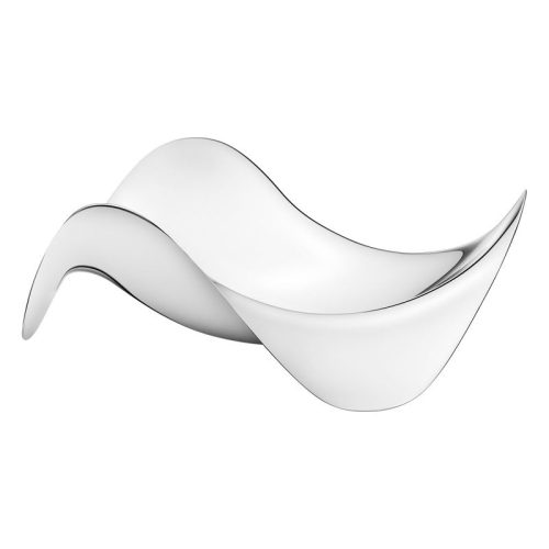 Georg Jensen Mirror Polished Stainless Steel Cobra Bowl Small New