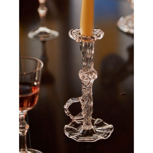 Hand-Blown Crystal Single Candle Holder