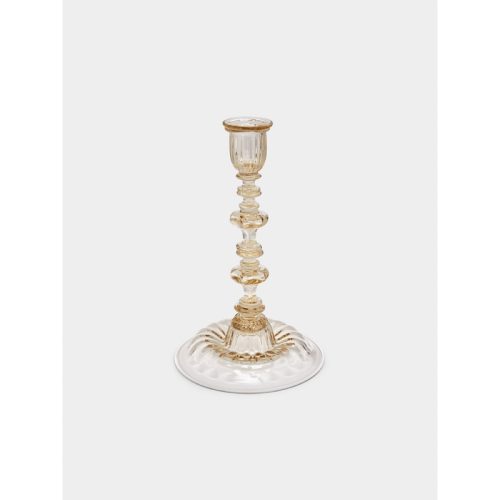 Hand-Blown Glass Medium Candlestick