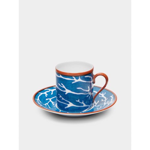Lagon Porcelain Coffee Cup and Saucer