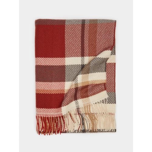 Lofty Check Merino Wool Blanket (75in/1.9m)