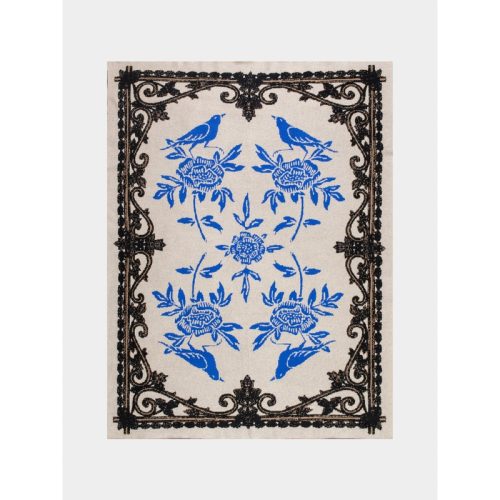 Lukas the Illustrator Bluebird Cashmere Blanket