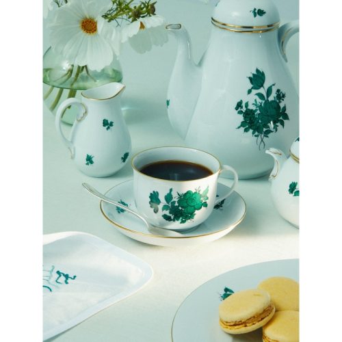 Maria Theresia Hand-Painted Porcelain Coffee Cup and Saucer