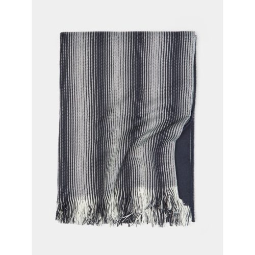 Merino Wool Striped Blanket (75in/1.9m)