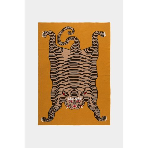 Tiger Rug Cashmere Blanket (71in/1.8m)