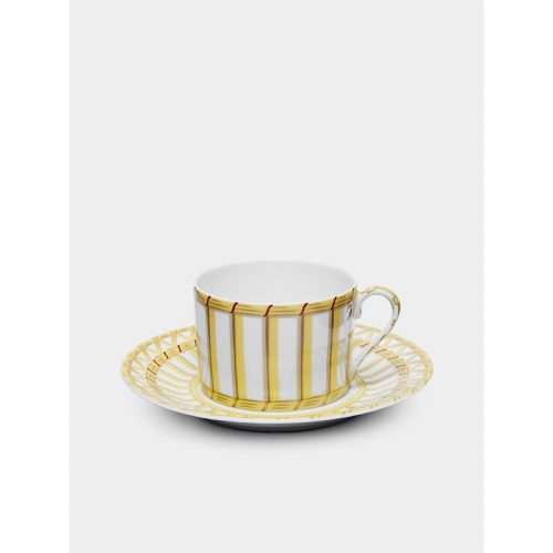 Vannerie Cottage Porcelain Teacup and Saucer