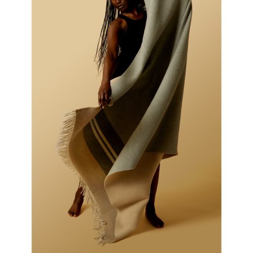 Cashmere Striped Blanket (78in/2m)