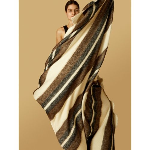 Dolpo Striped Nomad Cashmere Blanket (79in/2m)