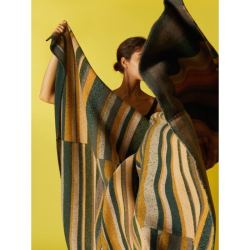 Hand-Dyed Cashmere Striped Blanket
