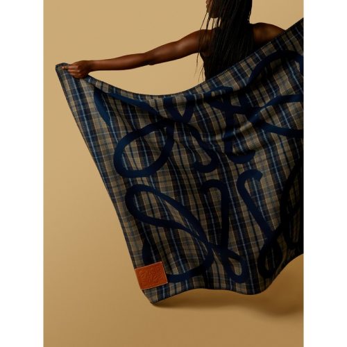 Mohair Check Blanket (75in/1.9m)