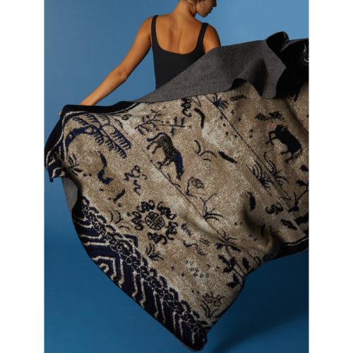 Peking Carpet Cashmere Throw (71in/1.8m)