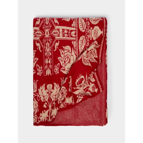 Salmon-Berry Cashmere King-Size Bedspread (83in/2.1m)