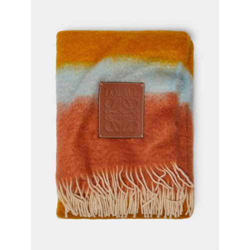 Wool and Linen Striped Blanket