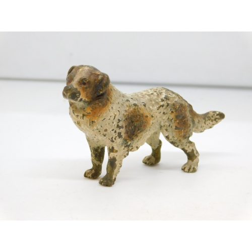 19th Century Cold Painted Vienna Bronze Sheep Dog Figurine Antique c1860