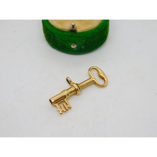 Victorian 9ct Yellow Gold Cased Propelling Watch Key Fob Pendant Antique c1860
