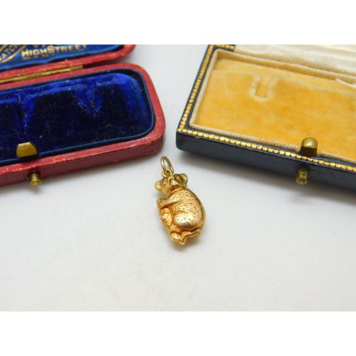9ct Yellow Gold Australian Koala Charm Pendant Vintage 1971 Birmingham