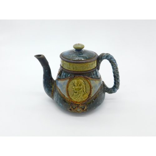 Georgian Royal Doulton Admiral Lord Nelson Teapot Antique c1805 AF Spout