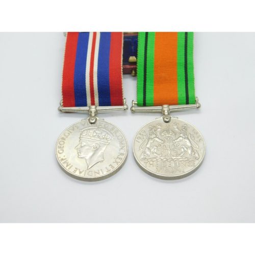 Pair Of WWII Service Medals Defence Medal & British Army Service Medal c1945