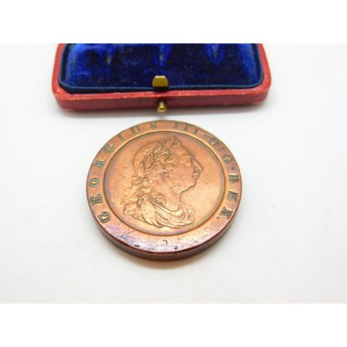 King George III ‘Cartwheel’ Two-Pence Coin Fine-Very Fine Antique 1797 Antique