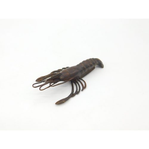 Victorian Revival Cast Bronze Crayfish Sculpture Figurine Vintage c1980