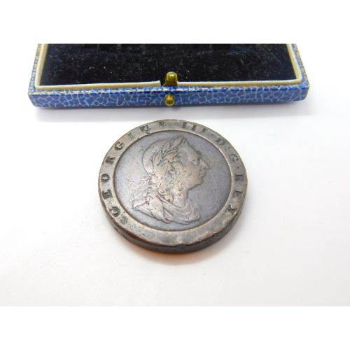 King George III ‘Cartwheel’ Twopence Coin Antique 1797 Fair Condition