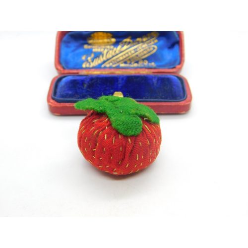 Victorian Novelty Pin Cushion in Strawberry Fruit Form Antique c1880