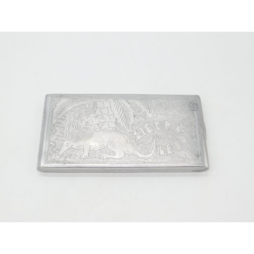 WWII-era ‘Trench Art’ Aluminium Large Cigarette Case from Sierra Leone c1945