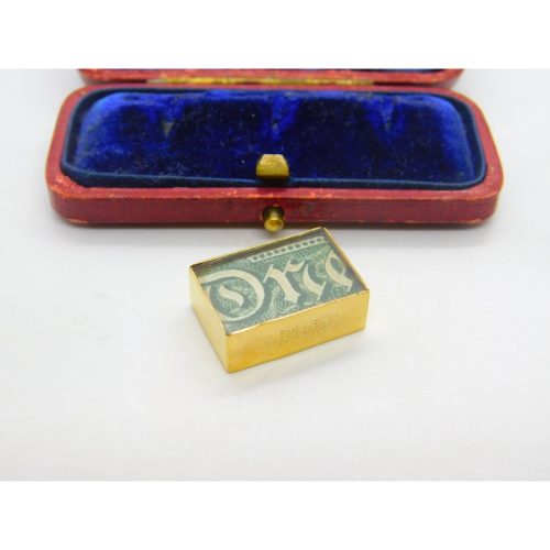 9ct Gold In Case of Emergency 1 Note Charm Pendant Vintage 1983 London