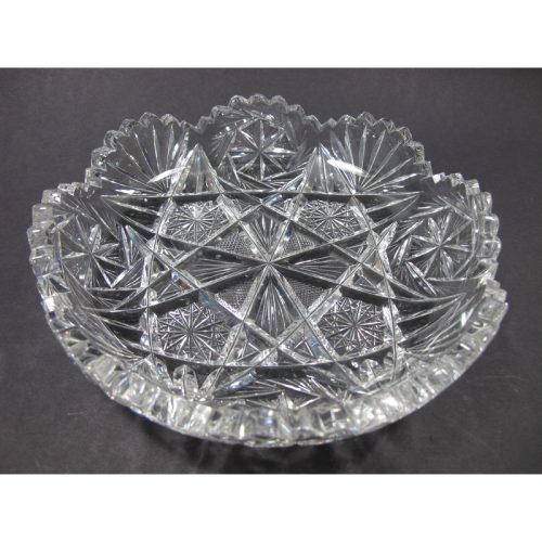 ABP cut glass low bowl American brilliant