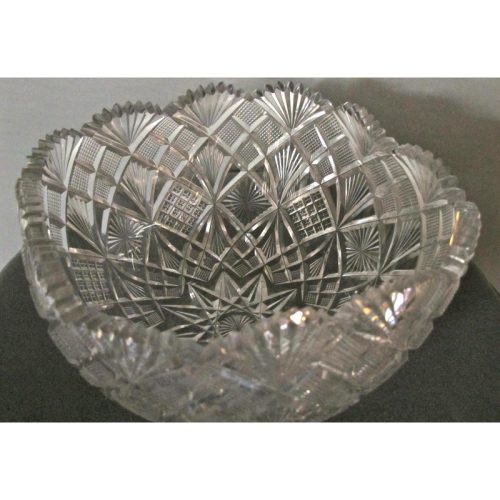 ABP cut glass square bowl American brilliant period 1886 -1915