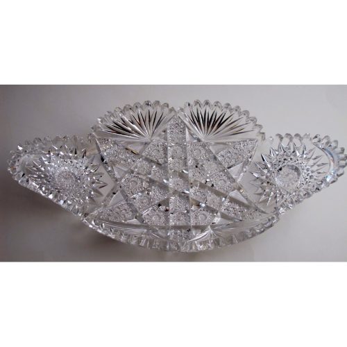 American Brilliant Period hand Cut Glass tray flashy ABP