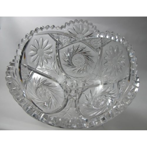 Anderson? American Brilliant Period Cut Glass  ABP  Antique 8″ bowl