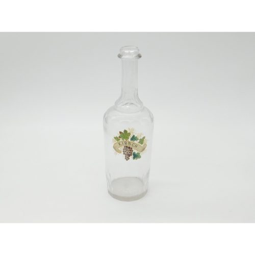 French 19th Century Cut Glass & Grape Vine Enamel ‘Kirsch’ Carafe Antique c1880