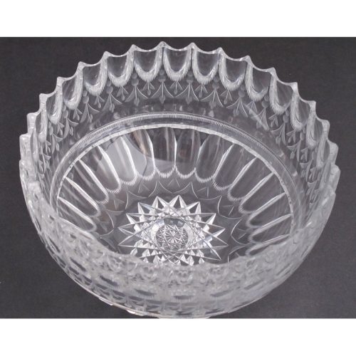 Unique American Brilliant Period Cut Glass ABP Antique 8″ bowl