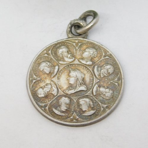 Victorian Monarchs of Europe Jubilee Celebration Fob Pendant Antique c1897