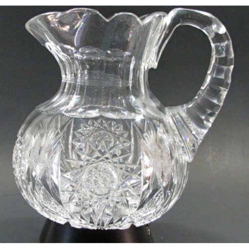 Pitcher American Brilliant Period Cut Glass Antique