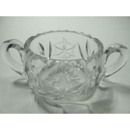 Poinsettia Cut Glass sugar