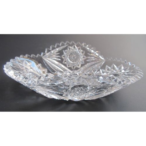 Signed Fry bonbon American Brilliant Period Cut Glass  Antique