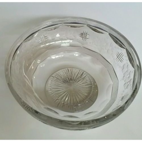 Signed Libbey cut glass bowl ABP antique