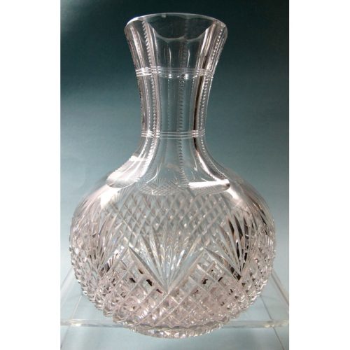 Strawberry diamond and fan Carafe American Brilliant Period hand Cut Glass