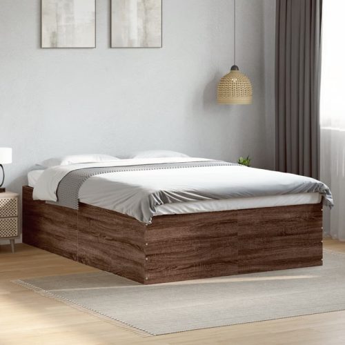 Cadre de lit sans matelas chne marron 120×190 cm