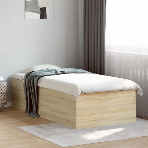 Cadre de lit sans matelas chne sonoma 90×200 cm