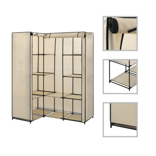 Garde-robe d’angle Crme 130 x 87 x 169 cm